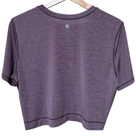 EUC - Lululemon - Run the Say Short Sleeve - Heathered dark adobe - size 10 - Picture 6 of 8
